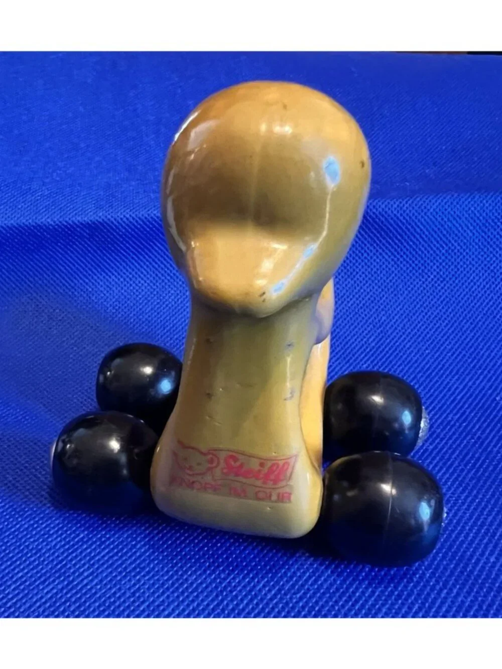 Steiff Knopf Im Our Duck Toy Laquer Painted Wood Rolling Wheels MCM Design